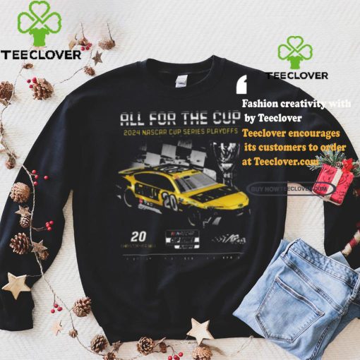 Top Men’s Christopher Bell Joe Gibbs Racing Team Collection Black 2024 NASCAR Cup Series Playoffs DeWalt T Shirt