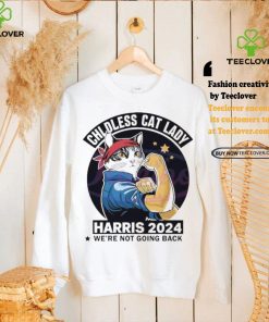 Top Retro Childless Cat Lady Harris 2024 Kamala Harris shirt
