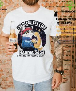 Top Retro Childless Cat Lady Harris 2024 Kamala Harris shirt
