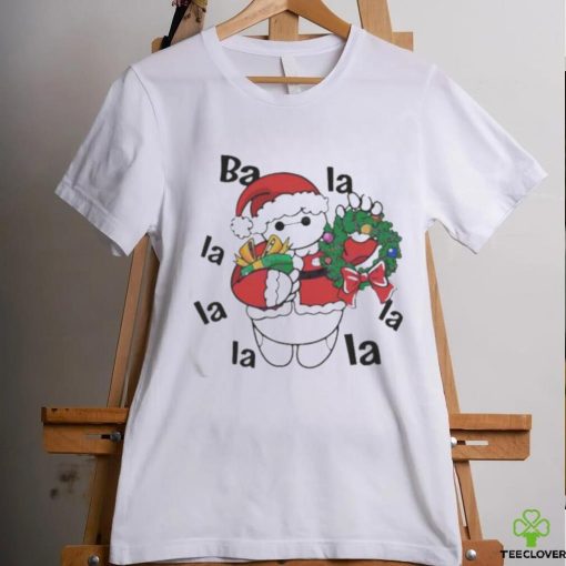 Top Santa Baymax La La La Christmas Wreath T Shirt