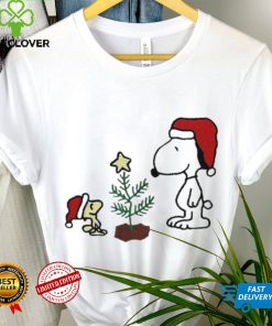 Top Snoopy and Woodstock Christmas tree shirt