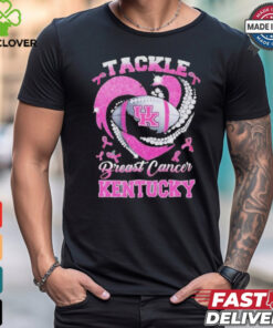 Top Tackle Breast Cancer Kentucky Wildcats T shirt 2 Top Tackle Breast Cancer Kentucky Wildcats T shirt