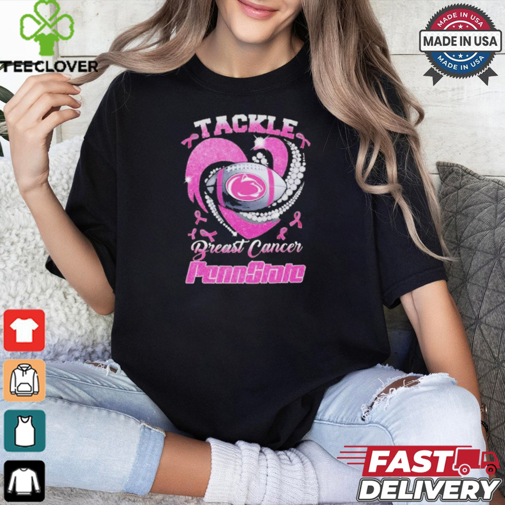 Top Tackle Breast Cancer Penn State T shirt Top Tackle Breast Cancer Penn State T shirt