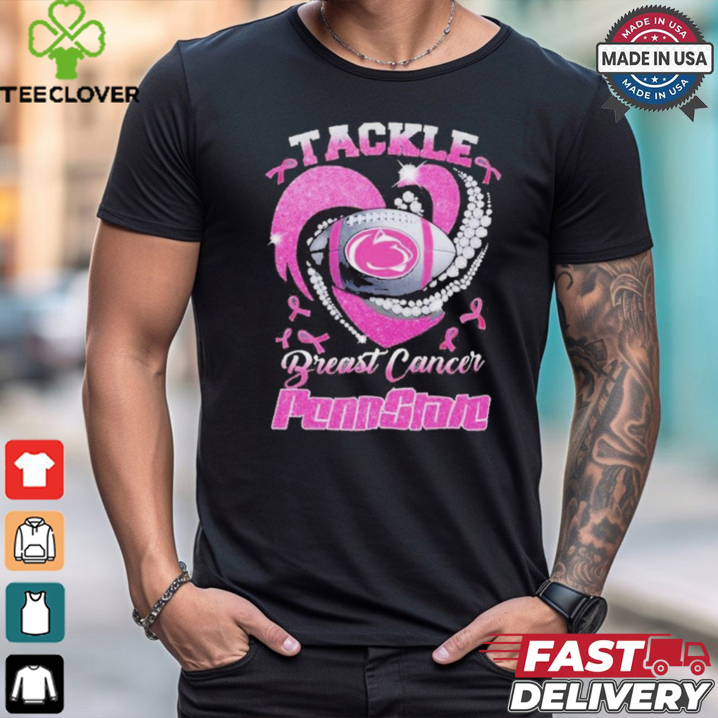 Top Tackle Breast Cancer Penn State T shirt Top Tackle Breast Cancer Penn State T shirt