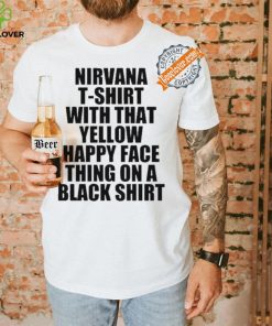 Top Teenhearts Nirvana T Shirt With That Yellow Happy Face Thing On A Black Shirt