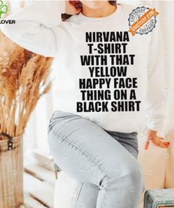 Top Teenhearts Nirvana T Shirt With That Yellow Happy Face Thing On A Black Shirt