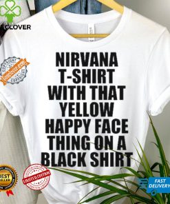 Top Teenhearts Nirvana T Shirt With That Yellow Happy Face Thing On A Black Shirt