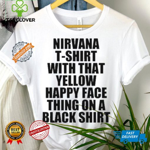Top Teenhearts Nirvana T Shirt With That Yellow Happy Face Thing On A Black Shirt