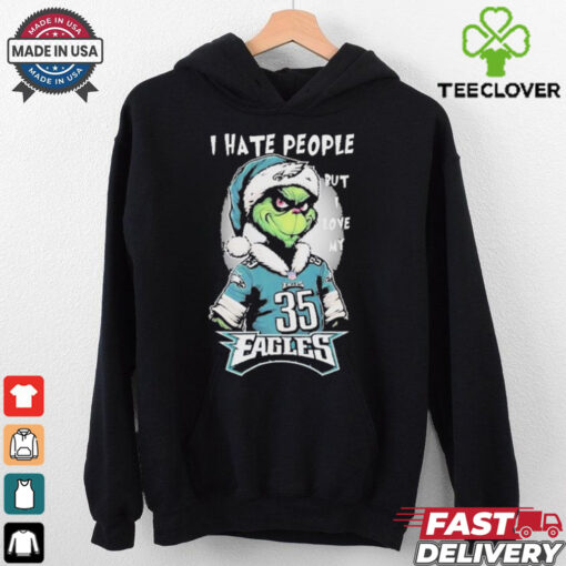 Top The Grinch I Hate People But I Love At Philadelphia Eagles Christmas 2024 T hoodie, sweater, longsleeve, shirt v-neck, t-shirt