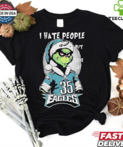 Top The Grinch I Hate People But I Love At Philadelphia Eagles Christmas 2024 T hoodie, sweater, longsleeve, shirt v-neck, t-shirt