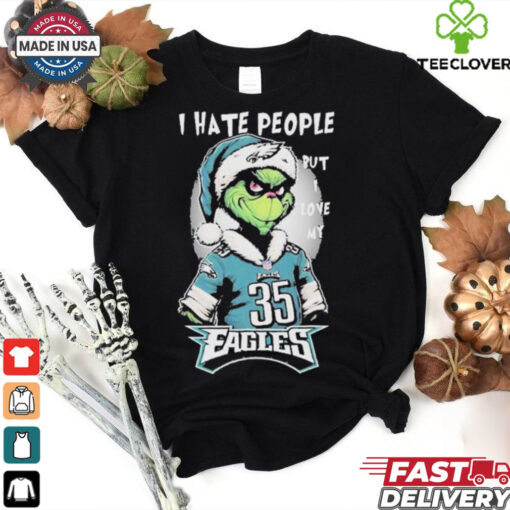 Top The Grinch I Hate People But I Love At Philadelphia Eagles Christmas 2024 T hoodie, sweater, longsleeve, shirt v-neck, t-shirt