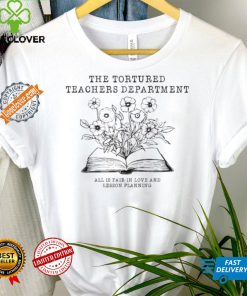 Top The tortured teachers department floral book shirt