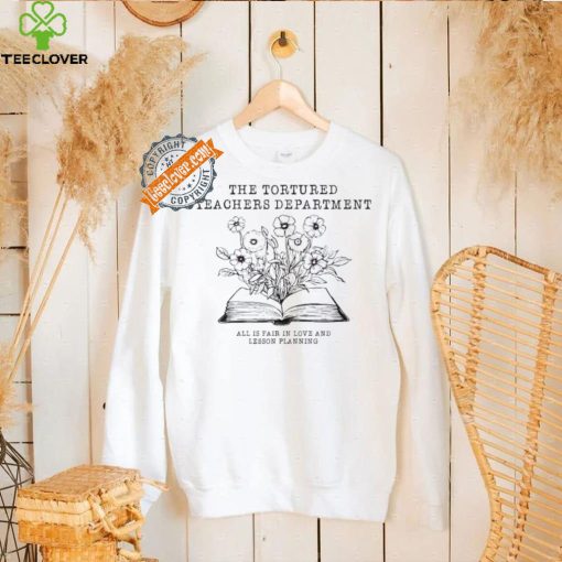 Top The tortured teachers department floral book shirt