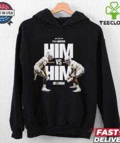 Top Travis Hunter Colorado Buffaloes Heisman Trophy 2024 Him Vs Him He12man Shirt, featuring a bold design celebrating Travis Hunter's Heisman Trophy campaign with a 