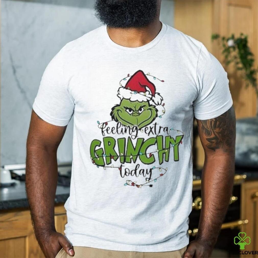 Top feeling extra Grinchy today light christmas shirt Top feeling extra Grinchy today light christmas shirt