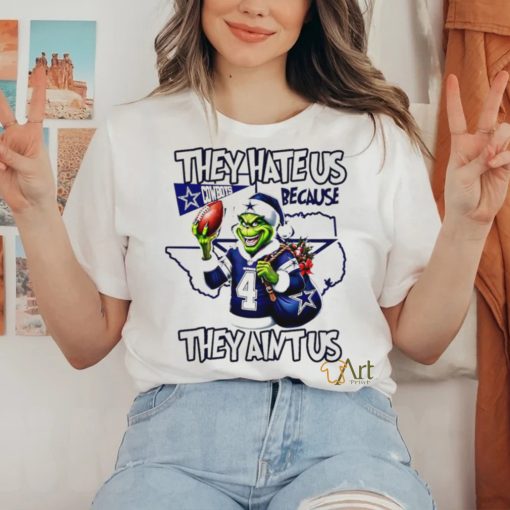 Top grinch they hate us because they ain’t us Dallas Cowboys football Xmas gift shirt