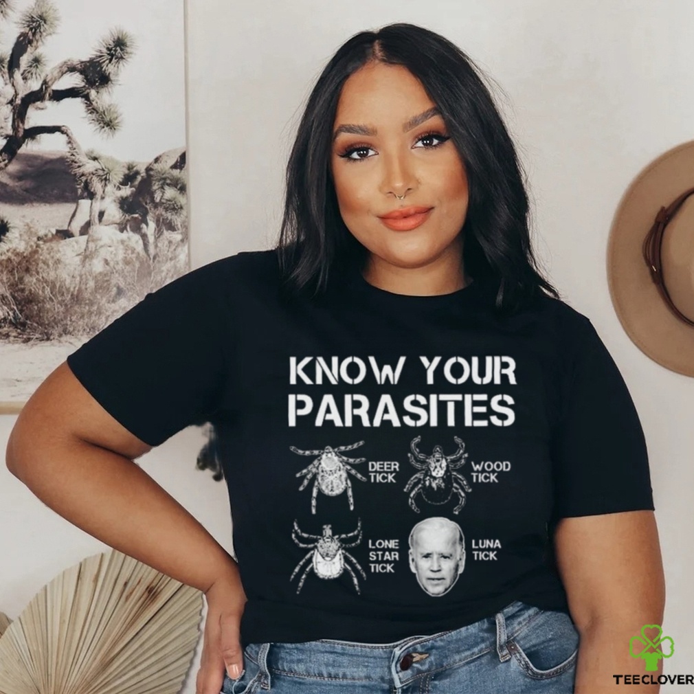 Top know your parasites anti joe biden deer tick wood tick lone star tick luna tick shirt Top know your parasites anti joe biden deer tick wood tick lone star tick luna tick shirt