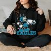 Top mickey Mouse cartoon NFL Philadelphia Eagles football player helmet logo hoodie, sweater, longsleeve, shirt v-neck, t-shirt