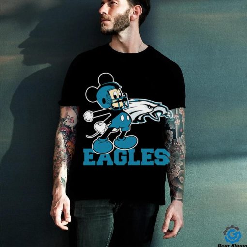 Top mickey Mouse cartoon NFL Philadelphia Eagles football player helmet logo hoodie, sweater, longsleeve, shirt v-neck, t-shirt