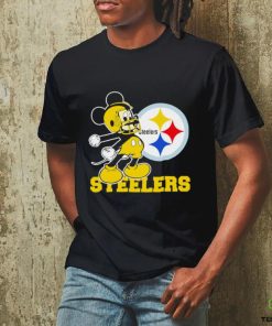 Top mickey Mouse cartoon NFL Pittsburgh Steelers football player helmet logo shirt 1 Top mickey Mouse cartoon NFL Pittsburgh Steelers football player helmet logo shirt