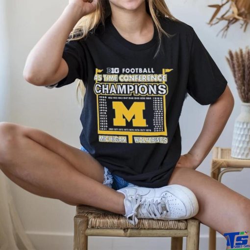 Top official Michigan Wolverines 2023 Big Ten 45 time Conference Champions hoodie, sweater, longsleeve, shirt v-neck, t-shirt