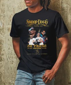 Top snoop Dogg I wanna thank mer tour 32 years 1992 2024 thank you for the memories signatures hoodie, sweater, longsleeve, shirt v-neck, t-shirt