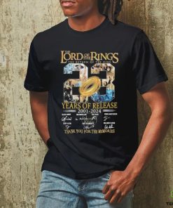 Top the Lord of the Rings The return of the king 23 years of release 2021 2024 thank You for the memories signatures shirt