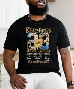 Top the Lord of the Rings The return of the king 23 years of release 2021 2024 thank You for the memories signatures hoodie, sweater, longsleeve, shirt v-neck, t-shirt