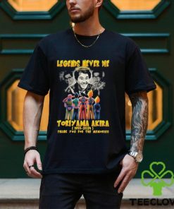 Toriyama Akira 1955 2024 Legends Never Die Thank You For The Memories Signatures Shirt