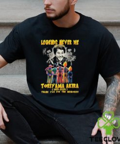 Toriyama Akira 1955 2024 Legends Never Die Thank You For The Memories Signatures Shirt