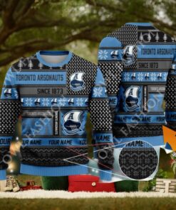 Toronto Argonauts since 1973 Custom name CFL blue Ugly Sweater