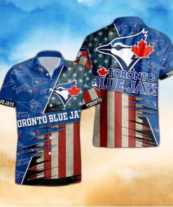 Toronto Blue Jays American Flag Logo Vacation Gift For Men And Women Gift  MLB hawaiian shirt - teejeep