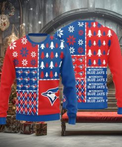 Toronto Blue Jays Christmas Pine Trees Pattern New Style Knitted Sweater