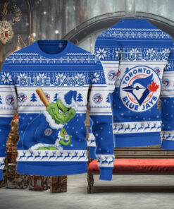 Toronto Blue Jays Grinch Christmas Ugly Sweater