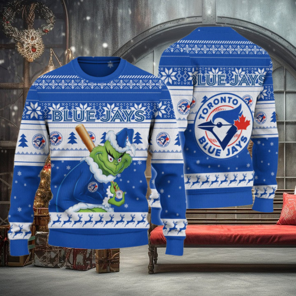 Toronto Blue Jays Grinch Christmas Ugly Sweater Toronto Blue Jays Grinch Christmas Ugly Sweater
