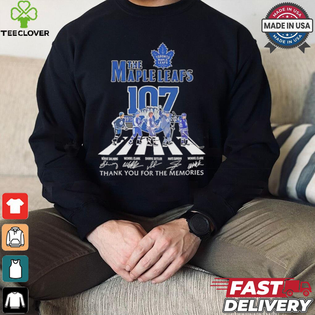 Toronto Maple Leafs 107th Anniversary 1917 2024 thank you for the memories signatures shirt Toronto Maple Leafs 107th Anniversary 1917 2024 thank you for the memories signatures shirt