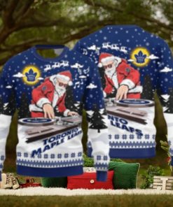 Toronto Maple Leafs Christmas Funny DJ Santa New Style Knitted Sweater