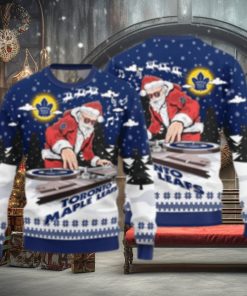 Toronto Maple Leafs Christmas Funny DJ Santa New Style Knitted Sweater