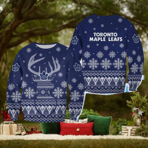 Toronto Maple Leafs Christmas Reindeer Cocoa 3D Sweater For Fans Gift Christmas