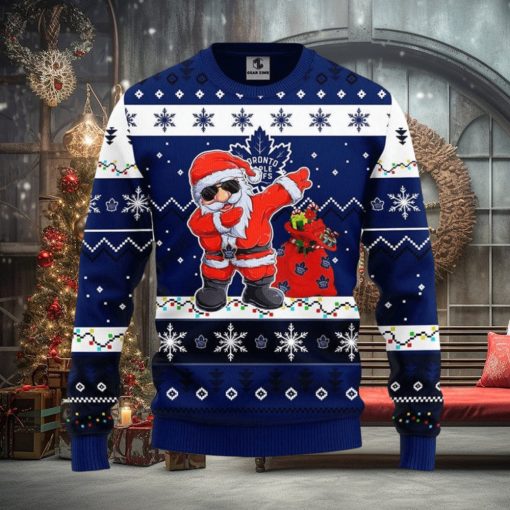 Toronto Maple Leafs Dabbing Santa Claus Xmas Ugly Christmas Sweater Best Christmas Gift Ideas