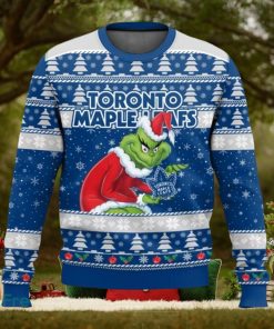 Toronto Maple Leafs Grinch AOP Ugly Christmas Sweater Christmas Gift For Men And Women