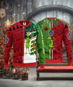 Toronto Maple Leafs Grinch & Scooby doo Christmas Ugly Sweater 1