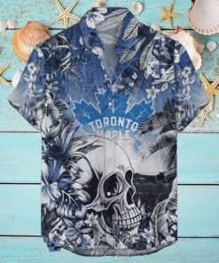 Toronto Maple Leafs NHL Hawaiian Shirt Tropical Skull Design For Men Women