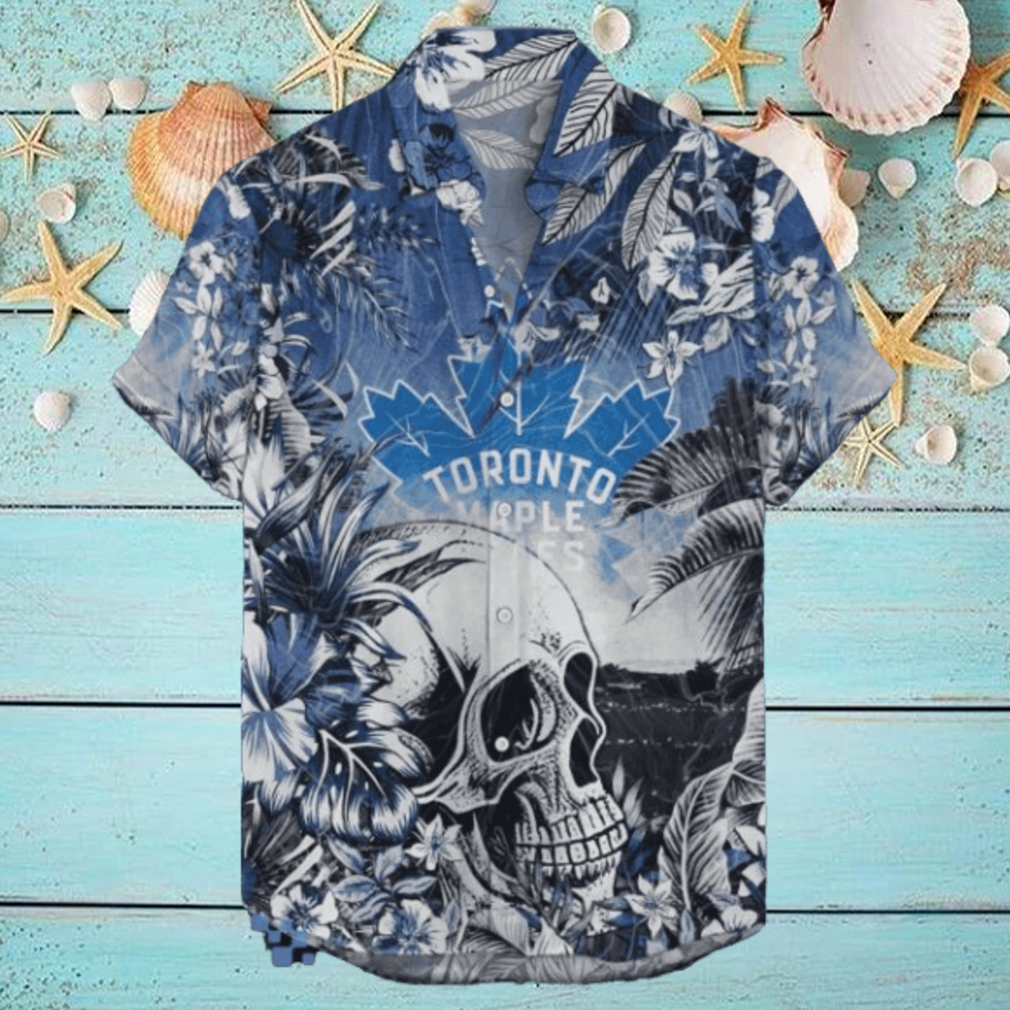 Toronto Maple Leafs NHL Hawaiian Shirt Tropical Skull Design For Men Women Toronto Maple Leafs NHL Hawaiian Shirt Tropical Skull Design For Men Women
