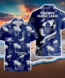 Toronto Maple Leafs Palm Tree Pattern Hawaiian Shirt For Men And Women Gift Beach Holiday