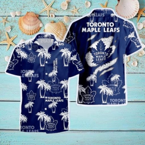 Toronto Maple Leafs Palm Tree Pattern Hawaiian Shirt For Men And Women Gift Beach Holiday