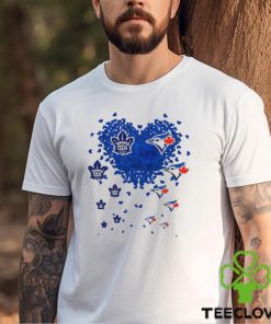 Toronto Maple Leafs Toronto Blue Jays logo hearts sport gift hoodie, sweater, longsleeve, shirt v-neck, t-shirt