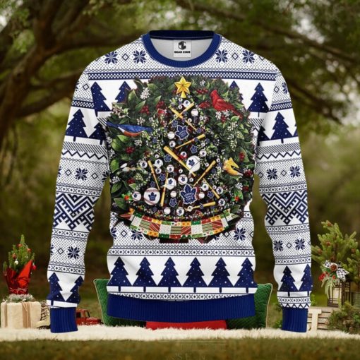 Toronto Maple Leafs Tree Ball Christmas Ugly Sweater 3D Christmas Xmas Sweater