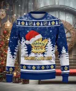 Toronto Maple Leafs Ugly Christmas Sweater Tree Santa Hat Car For Fans Gift Familys Holidays