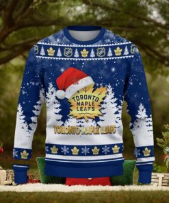 Toronto Maple Leafs Ugly Christmas Sweater Tree Santa Hat Car For Fans Gift Familys Holidays